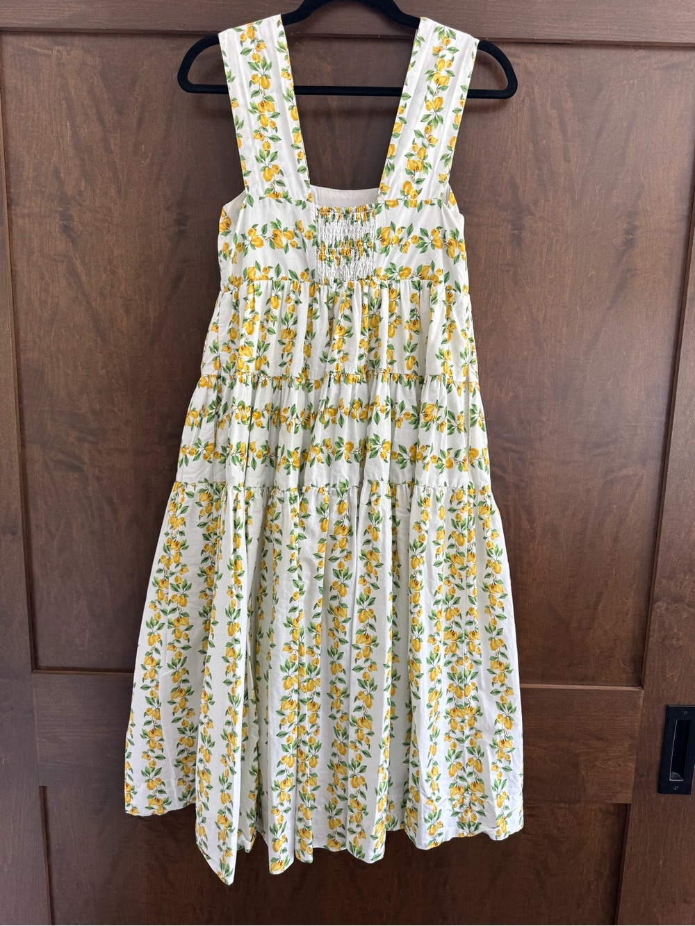 Anthropologie Helena Square-Neck Babydoll Dress Yellow Lemon Print - Picture 2 of 4
